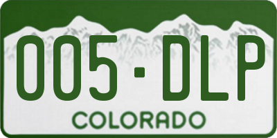 CO license plate 005DLP