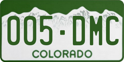 CO license plate 005DMC