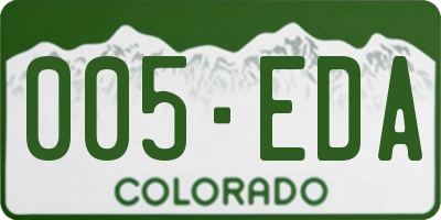 CO license plate 005EDA