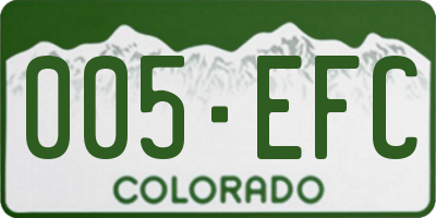 CO license plate 005EFC