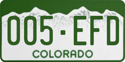 CO license plate 005EFD