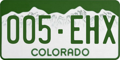 CO license plate 005EHX