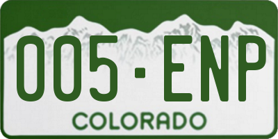 CO license plate 005ENP