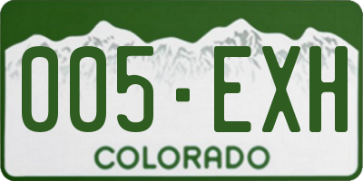 CO license plate 005EXH