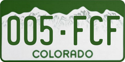 CO license plate 005FCF