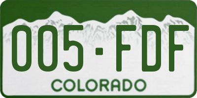 CO license plate 005FDF