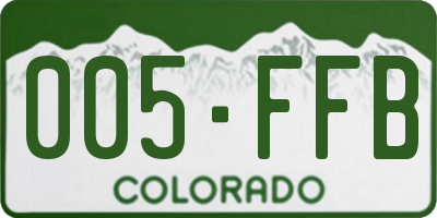 CO license plate 005FFB