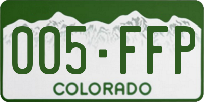 CO license plate 005FFP