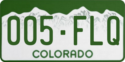 CO license plate 005FLQ