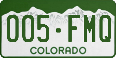 CO license plate 005FMQ