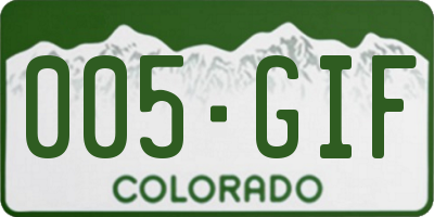 CO license plate 005GIF
