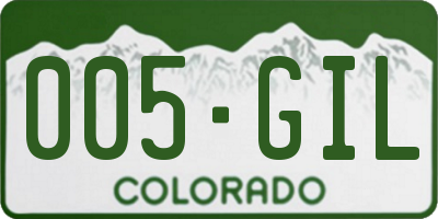 CO license plate 005GIL
