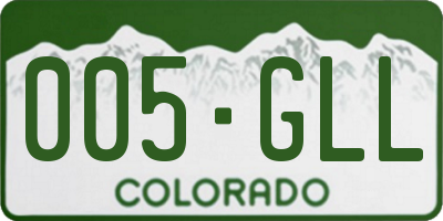 CO license plate 005GLL