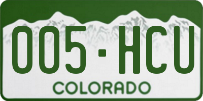 CO license plate 005HCU