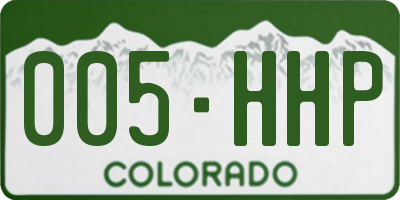 CO license plate 005HHP
