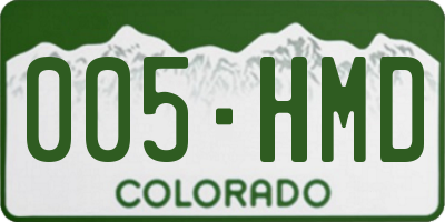 CO license plate 005HMD