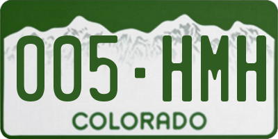 CO license plate 005HMH