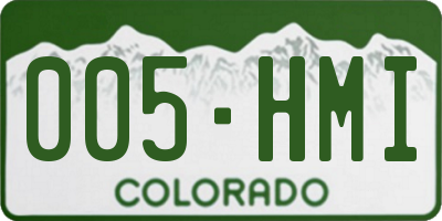 CO license plate 005HMI