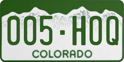 CO license plate 005HOQ