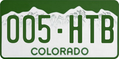 CO license plate 005HTB