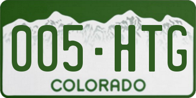 CO license plate 005HTG