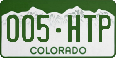 CO license plate 005HTP