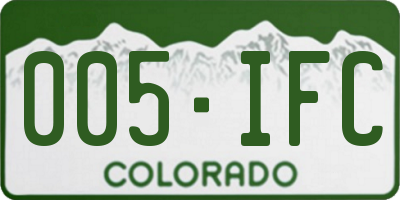 CO license plate 005IFC