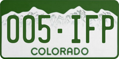 CO license plate 005IFP