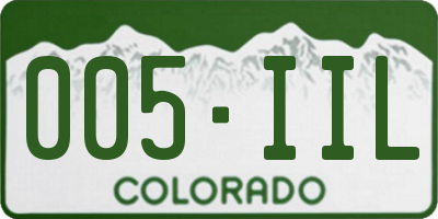 CO license plate 005IIL