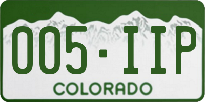 CO license plate 005IIP