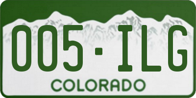 CO license plate 005ILG
