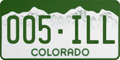 CO license plate 005ILL