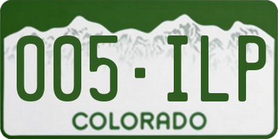 CO license plate 005ILP