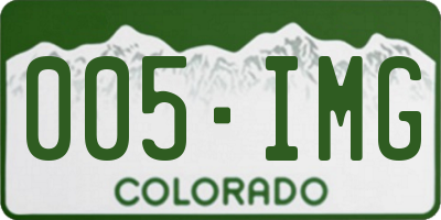 CO license plate 005IMG