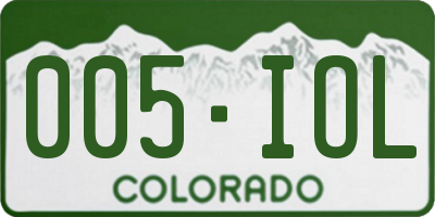 CO license plate 005IOL