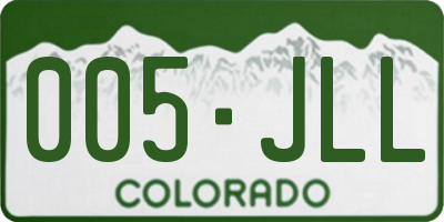 CO license plate 005JLL