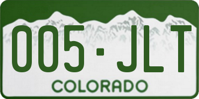 CO license plate 005JLT
