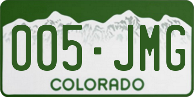 CO license plate 005JMG