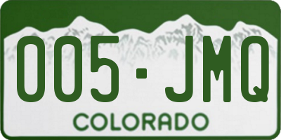CO license plate 005JMQ