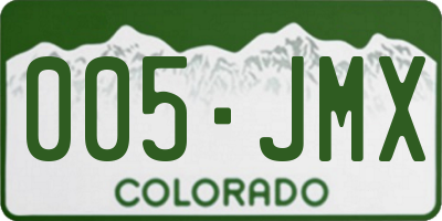 CO license plate 005JMX