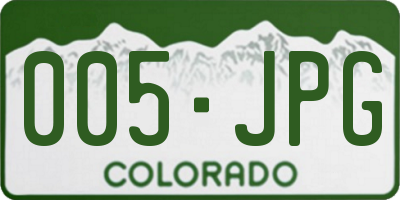 CO license plate 005JPG