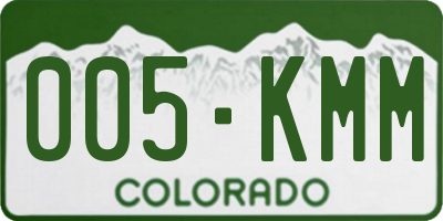 CO license plate 005KMM