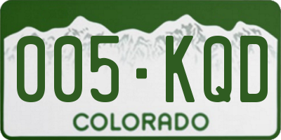 CO license plate 005KQD