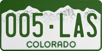 CO license plate 005LAS