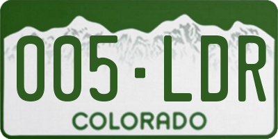 CO license plate 005LDR