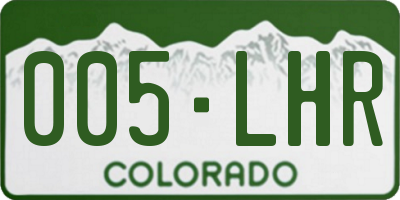 CO license plate 005LHR
