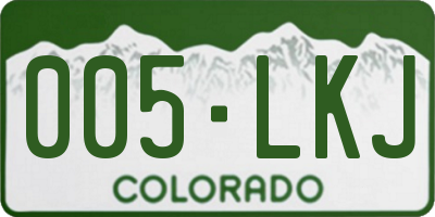 CO license plate 005LKJ