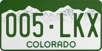 CO license plate 005LKX