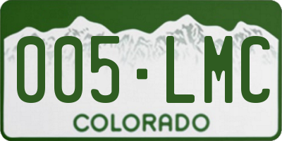 CO license plate 005LMC