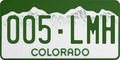 CO license plate 005LMH